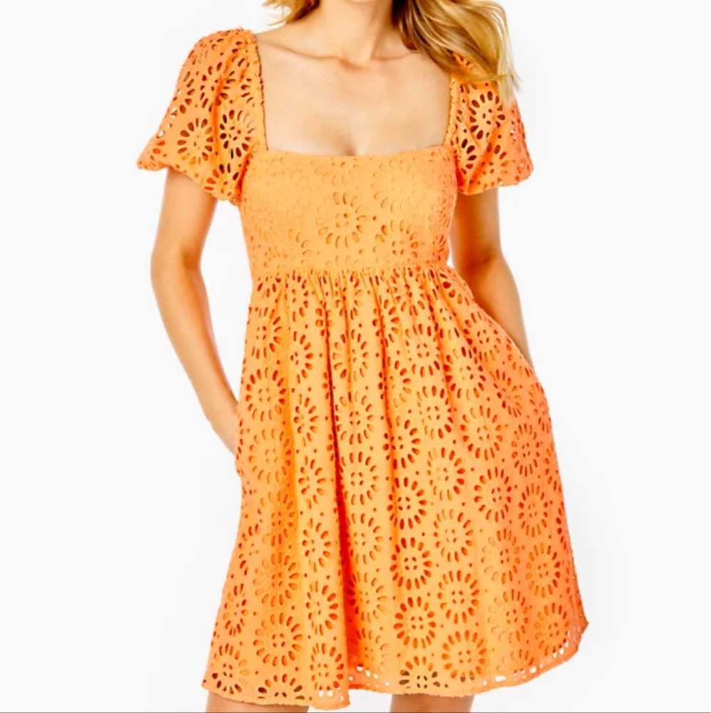 Lilly Pulitzer Kay Dress Cantaloupe Size 12 NWT